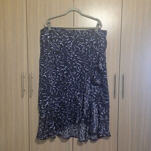 Eloquii Navy Asymmetrical Skirt